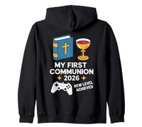 My First Communion 2026 New Level Achieved Comunione Felpa con Cappuccio