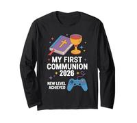 My First Communion 2026 New Level Achieved Comunione Gaming Maglia a Manica