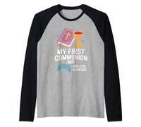 My First Communion 2027 New Level Achieved Prima Comunione Maglia con Maniche Raglan