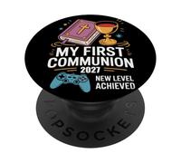 My First Communion 2027 New Level Achieved Prima Comunione PopSockets PopGrip Adesivo