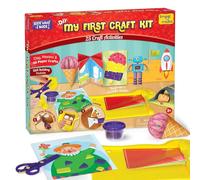 My First Craft Kit con libro di attività, 25 attività artistiche e artigianali fai da te, 1 forbice sicura per bambini, 4 vaschette di pasta riutilizzabile, regali per ragazze e ragazzi
