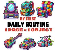 My First Daily Routine Coloring Book for Toddlers: Simple Daily Routine Activities with Bold Outlines for Ages 2-4