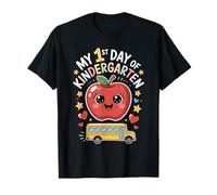 My First Day of Kindergarten Scuola Autobus Apple Bambini Ragazze Ragazzo Maglietta