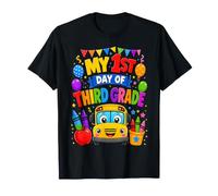 My First Day of Third Grade School Bus Back To School Maglietta