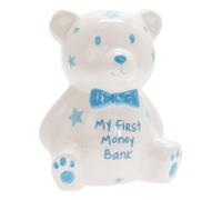 My First Denaro Banca Mini Orsacchiotto Scatola Bianco Con Stars - Scelta Colore