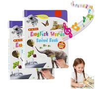 My First English Sound Toy - 470+ Words, 21 Themes, Fun Word Game & Bilingual Toys, Press to Learn Phonics, School Education & Perfect Educational Gift (A * 2)