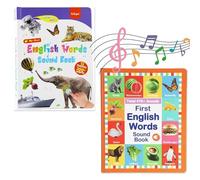 My First English Sound Toy - 470+ Words, 21 Themes, Press to Learn Phonics, Alphabet Sound Book, Fun Word Game for Educational Language (Mix,2pcs)