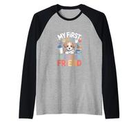 My First Fur Ever Friend - Simpatica Opera d'Arte per Cuccioli Maglia con Maniche Raglan