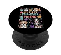 My First Fur Ever Friend - Simpatica opera d'arte per cuccioli PopSockets PopGrip Adesivo