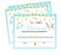 My First Haircut Certificate for Kids 20 x 25 cm Baby First Haircut Keepsake Certificate Milestone Keepsake Card First Haircut Award for Kids Baby Girl Boy Salon 25 Pack