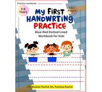 My First Handwriting Practice, Blue-Red Dotted Lined English Workbook for Kids 3-5yrs