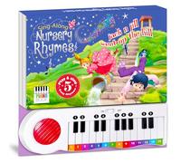 My First Interactive Sound Book Touch For Kids, Children And Toddlers - Musical Eductional Phonetic Early Learning, Intelligence Book - Ages 1+ Year ... Rhymes - Keyboard Sound Book (Sky Blue)