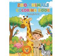 My First Jumbo Zoo & Safari Animals Coloring Book: Simple Black Line Art for Toddlers, Preschool & Kindergarten: كتابي الأوّل الكبير لتلوين حيوانات ... الصغار، ومرحلة ما قبل المدرسة، ورياض الأطفال