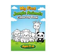 My First Jungle Animals Colouring Book: Simple Fun Pages for Toddlers Ages 2-4
