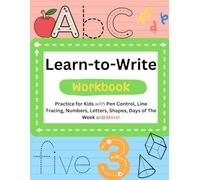 My First Learn to Write Workbook for Kids - Easy Tracing Worksheets: Easy & Bold Tracing Worksheets