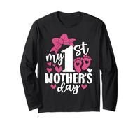 My First Mother's Day For New Mom Women First Mother's Day Maglia a Manica