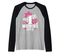My First Mother's Day For New Mom Women First Mother's Day Maglia con Maniche Raglan