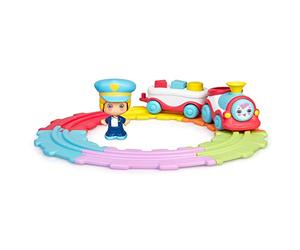 My First Piypont, Treno Divertente, Primo Treno Giocattolo con binari per Circolare e la Figura del macchinista, Ruote e Pannello con spazi per Adattarsi Forme Geometriche Colorate,