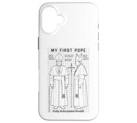 My First Pope Joke Action Figure Divertente Santo Padre Chiesa Custodia per iPhone 16 Plus
