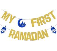 My First Ramadan Banner Gold Glitter