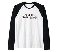 My First Thanksgiving Design Maglia con Maniche Raglan