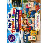 My First Travel and Airport Sketchbook for Kids: An Interactive Airplane Vacation Activity Book with Matching Practice Canvas Available Separately to Master Freehand Drawing and Fine Motor Skills
