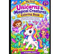 My First Unicorns & Magical Creatures Coloring Book: Easy and Cute Coloring Pages Featuring Unicorns, Fairies, Dragons, Mermaids and More for Kids Ages 4-6