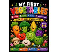 My First Vegetables: Matching • Counting • Coloring • Find the Different Fun Preschool Learning Activities for Ages 3-6