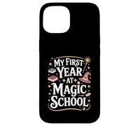 My First Year at Magic School 1st Grade Wizard Boys Girls Custodia per iPhone 15