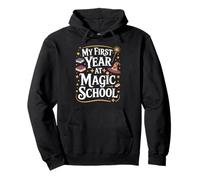 My First Year at Magic School 1st Grade Wizard Boys Girls Felpa con Cappuccio