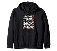 My First Year at Magic School 1st Grade Wizard Boys Girls Felpa con Cappuccio