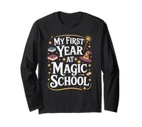 My First Year at Magic School 1st Grade Wizard Boys Girls Maglia a Manica
