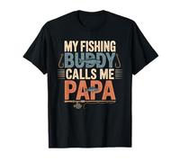 My Fishing Buddy Calls Me Papa Cute Festa del papà Maglietta