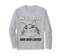 My Flabbers Have Been Gasted | Funny Surprised Cat Meme Tee Maglia a Manica