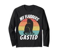 My Flabbers Have Been Gasted | Funny Surprised Cat Meme Tee Maglia a Manica