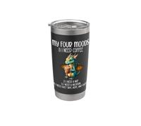 My Four Moods I Need Coffee I Need a Nap Dragon Coffee Lover Bicchiere termico in acciaio inox doppia parete