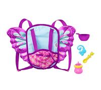 My Garden Baby - Marsupietto Vola e Vai 2 in 1, Porta Bambola e Borsa per il Cambio per Bambole, con 5 Accessori da Viaggio tra cui Biberon e Ciuccio, Giocattolo per Bambini, 3+ Anni, HBH45