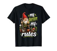 My Garden My Rules - Gnomo da Giardino Divertente Maglietta