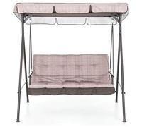 Dondolo 3 posti grigio mod. pemba arredo giardino per esterno giardino mis.160