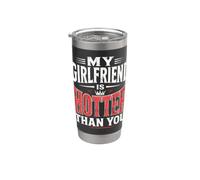 My Girlfriend Is Hotter Than You Funny Crazy Grilfriend Bicchiere termico in acciaio inox doppia parete