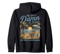 My Give A Damn Is Broken Funny Retirement Beach Felpa con Cappuccio
