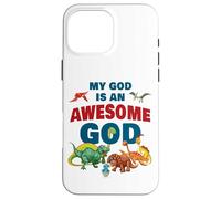 My GOD is an Awesome GOD - Christian Faith Kids Dinosaur Custodia per iPhone 16 Pro Max