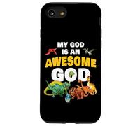 My GOD is an Awesome GOD - Christian Faith Kids Dinosaur Custodia per iPhone SE (2020) / 7/8