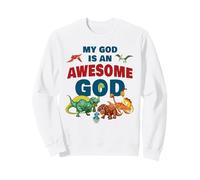 My God is an Awesome God - Christian Faith Kids Dinosaur Felpa