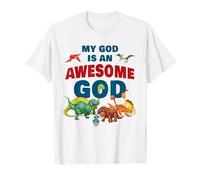 My God is an Awesome God - Christian Faith Kids Dinosaur Maglietta