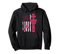 My God Is Bigger Than Cancer Breast Carino Nastro Rosa Gesù Felpa con Cappuccio