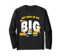 My God is So Big - Construction Kids Christian Faith Animals Maglia a Manica