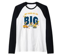 My God is So Big - Construction Kids Christian Faith Animals Maglia con Maniche Raglan