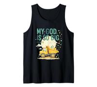 My God Is So Big Psalm 147:5 Construction Truck Watercolor Canotta