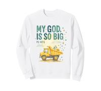 My God Is So Big Psalm 147:5 Construction Truck Watercolor Felpa